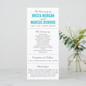 Eenvoudige Silhouettes Wedding Program Rack Kaart (Staand voorkant)