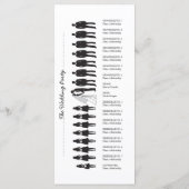 Eenvoudige Silhouettes Wedding Program Rack Kaart (Achterkant)