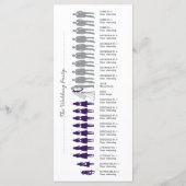 Eenvoudige Silhouettes Wedding Program Rack Kaart (Achterkant)