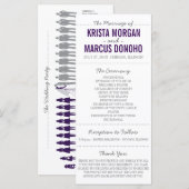 Eenvoudige Silhouettes Wedding Program Rack Kaart (Voorkant / Achterkant)
