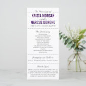 Eenvoudige Silhouettes Wedding Program Rack Kaart (Staand voorkant)