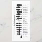 Eenvoudige Silhouettes Wedding Program Rack Kaart (Achterkant)