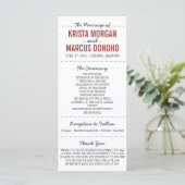 Eenvoudige Silhouettes Wedding Program Rack Kaart (Staand voorkant)