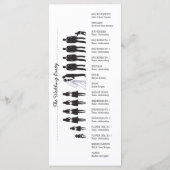Eenvoudige Silhouettes Wedding Program Rack Kaart (Achterkant)