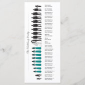 Eenvoudige Silhouettes Wedding Program Rack Kaart (Achterkant)