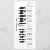 Eenvoudige Silhouettes Wedding Program Rack Kaart (Achterkant)