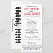 Eenvoudige Silhouettes Wedding Program Rack Kaart (Voorkant / Achterkant)