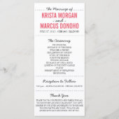 Eenvoudige Silhouettes Wedding Program Rack Kaart (Voorkant)