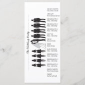 Eenvoudige Silhouettes Wedding Program Rack Kaart (Achterkant)