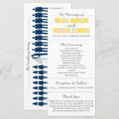 Eenvoudige Silhouettes Wedding Program Rack Kaart (Voorkant / Achterkant)