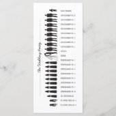 Eenvoudige Silhouettes Wedding Program Rack Kaart (Achterkant)