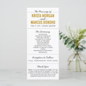Eenvoudige Silhouettes Wedding Program Rack Kaart (Staand voorkant)