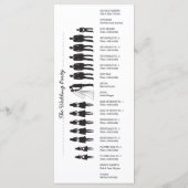 Eenvoudige Silhouettes Wedding Program Rack Kaart (Achterkant)