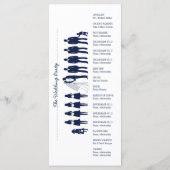 Eenvoudige Silhouettes Wedding Program Rack Kaart (Achterkant)