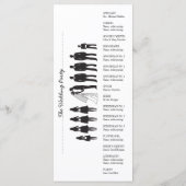 Eenvoudige Silhouettes Wedding Program Rack Kaart  (Achterkant)