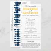 Eenvoudige Silhouettes Wedding Program Rack Kaart (Voorkant / Achterkant)