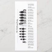 Eenvoudige Silhouettes Wedding Program Rack Kaart (Achterkant)