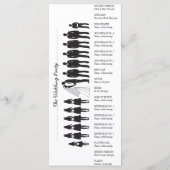 Eenvoudige Silhouettes Wedding Program Rack Kaart (Achterkant)