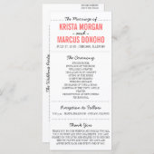 Eenvoudige Silhouettes Wedding Program Rack Kaart (Voorkant / Achterkant)