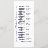 Eenvoudige Silhouettes Wedding Program Rack Kaart- Programmakaart (Achterkant)
