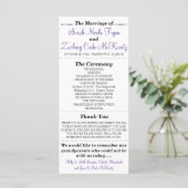Eenvoudige Silhouettes Wedding Program Rack Kaart- Programmakaart (Staand voorkant)