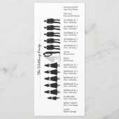 Eenvoudige Silhouettes Wedding Program Rack Kaart- Programmakaart (Achterkant)