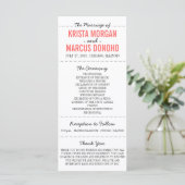 Eenvoudige Silhouettes Wedding Program Rack Kaart- Programmakaart (Staand voorkant)