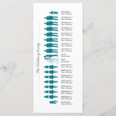 Eenvoudige Silhouettes Wedding Program Rack Kaart- Programmakaart (Achterkant)