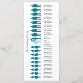 Eenvoudige Silhouettes Wedding Program Rack Kaart- Programmakaart (Achterkant)