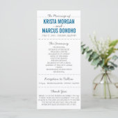 Eenvoudige Silhouettes Wedding Program Rack Kaart- Programmakaart (Staand voorkant)