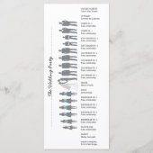 Eenvoudige Silhouettes Wedding Program Rack Kaart- Programmakaart (Achterkant)