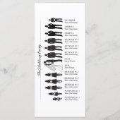 Eenvoudige Silhouettes Wedding Program Rack Kaart- Programmakaart (Achterkant)