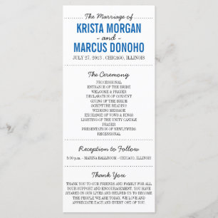 Eenvoudige Silhouettes Wedding Program-rackkaart-2 Programmakaart