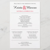 Eenvoudige Silhouettes Wedding Programers Flyers (Voorkant)