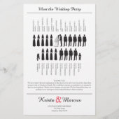 Eenvoudige Silhouettes Wedding Programers Flyers (Achterkant)