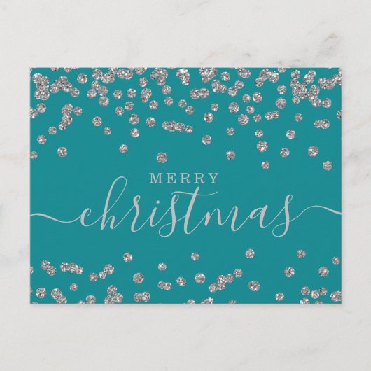 Eenvoudige Silver Feestdagen voor kerstmis Blauwgr (Voorkant)