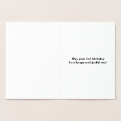 Eenvoudige Silver Foil 3rd Birthday + aangepaste n Folie Kaarten (Binnen)