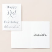 Eenvoudige Silver Foil 3rd Birthday + aangepaste n Folie Kaarten (Display)