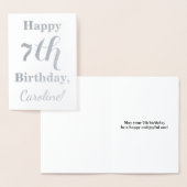 Eenvoudige Silver Foil 7th Birthday + Aangepaste n Folie Kaarten (Display)