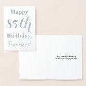 Eenvoudige Silver Foil 85th Birthday + aangepaste Folie Kaarten (Display)