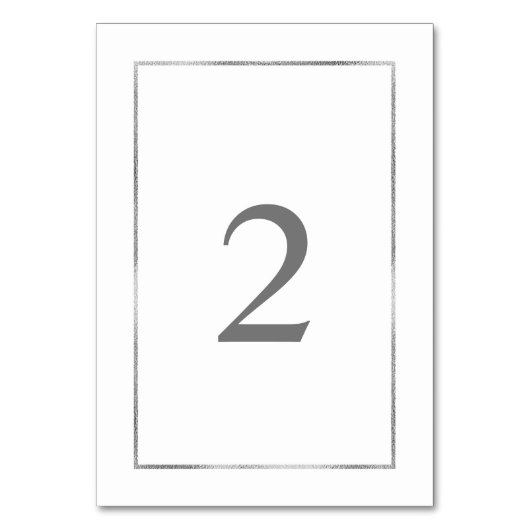 Eenvoudige Silver Foil Lijst bruiloft Kaart (Voorkant)