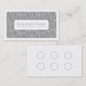 Eenvoudige Silver Glitter Loyalty-kaart Klantenkaartje (Voorkant / Achterkant)
