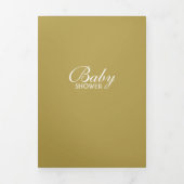 Eenvoudige Silver & Gold Baby shower Suite Drieluik Uitnodiging (Cover)