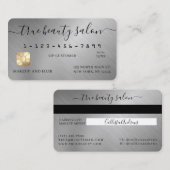 Eenvoudige Silver Signature Script Credit Kaart Visitekaartje (Voorkant / Achterkant)