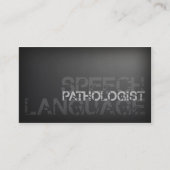 Eenvoudige Silver Speech Language Patholoog Card Visitekaartje (Voorkant)