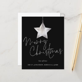 Eenvoudige Silver Star Merry-kerstzwarte