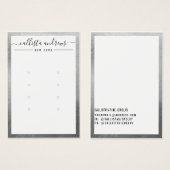 Eenvoudige Silver White Multiple Earring Display K Visitekaartje (Voorkant /achterkant)