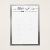 Eenvoudige Silver White Multiple Earring Display K Visitekaartje (Voorkant)