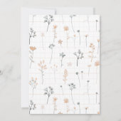 Eenvoudige sip and see party uitnodigen met bloeme kaart (Achterkant)