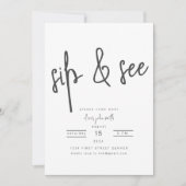 Eenvoudige SIP & SEE Baby shower Uitnodiging (Voorkant)